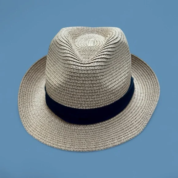 Furtalk Fedora Straw Sun Hat for Men & Women Foldable Roll L/XL NWOT - Picture 2 of 6